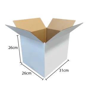 Χαρτοκιβώτιο 31 x 26 x 26 cm 3φυλλο Λευκό
